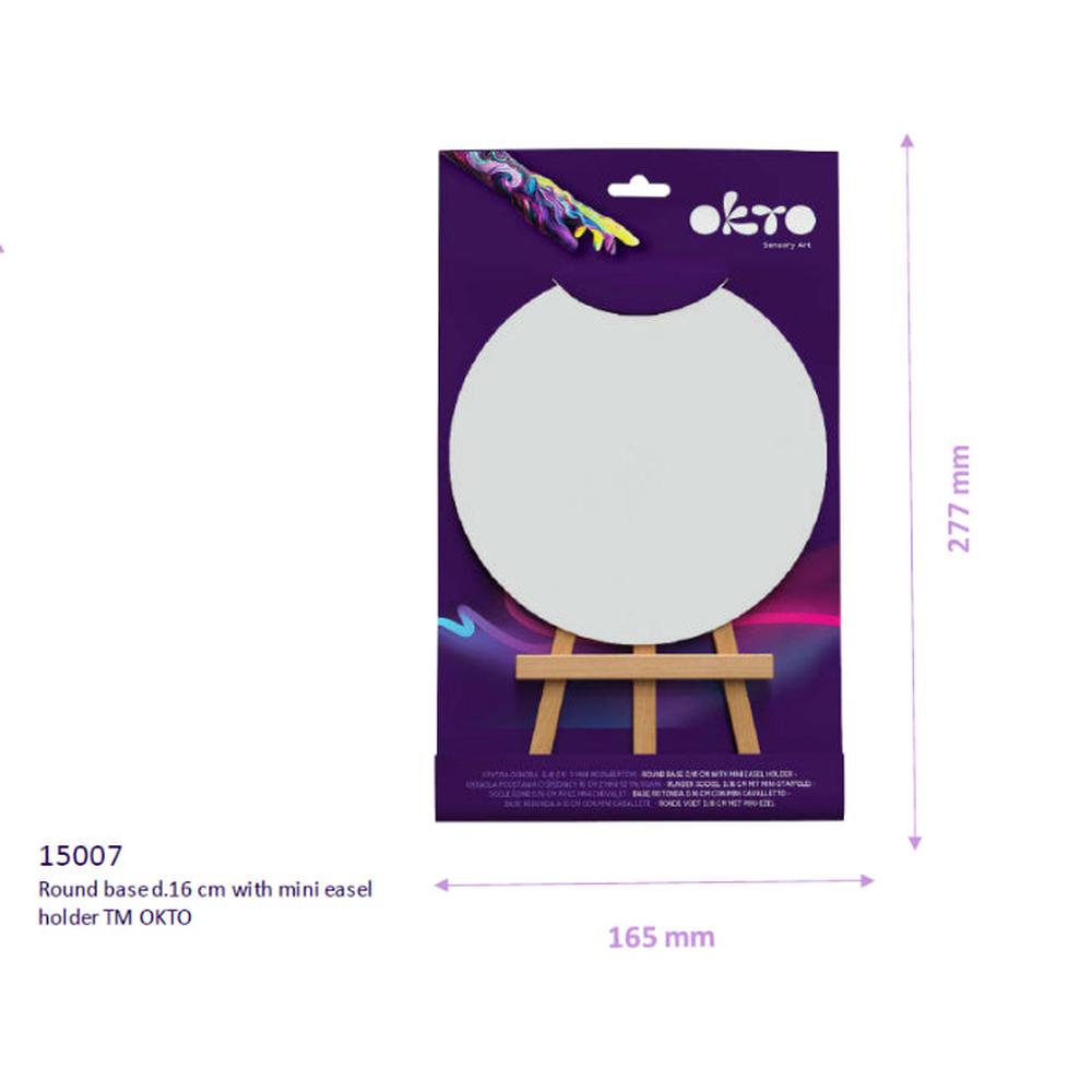 Round Base With Mini Easel Holder - 16cm, 4820199478437