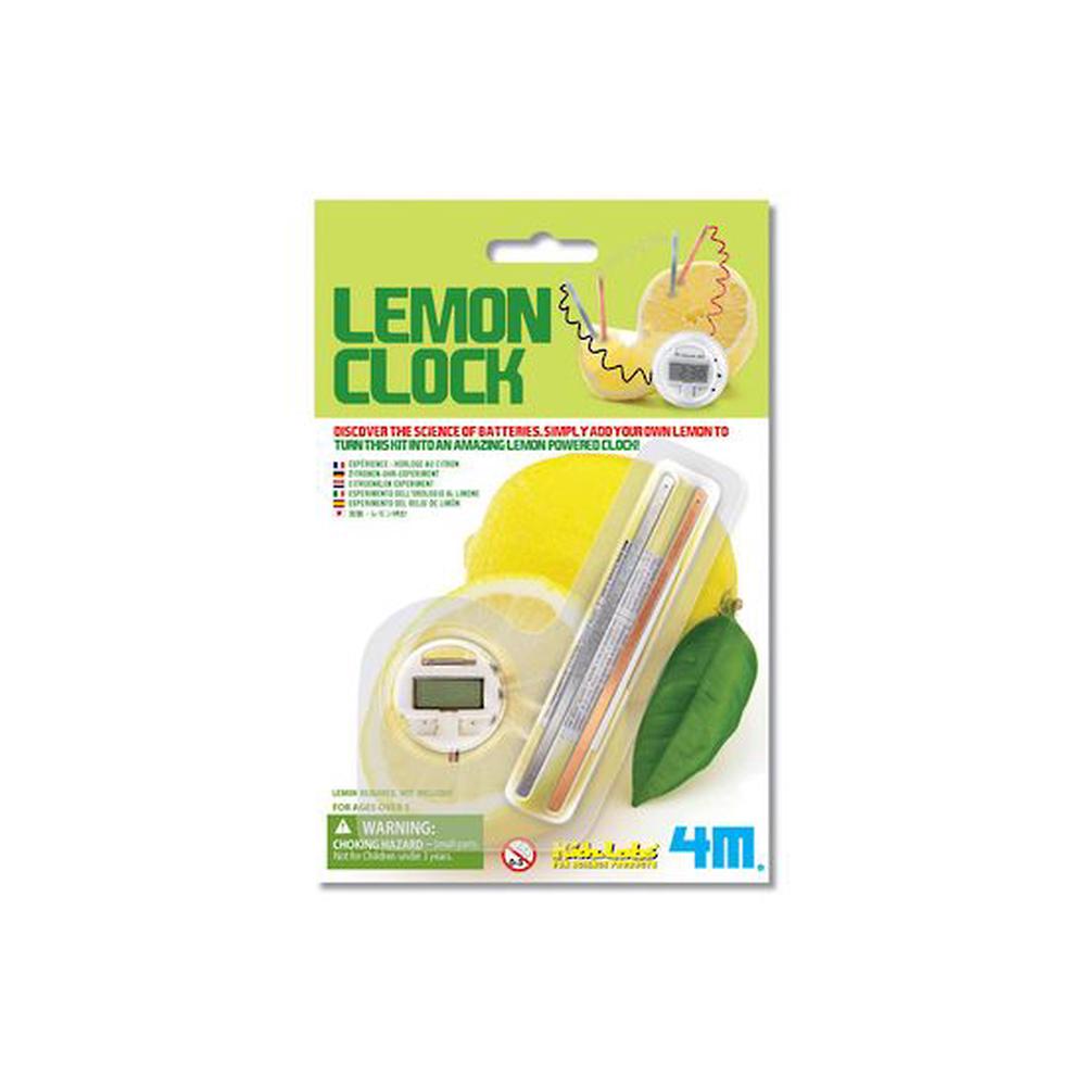 4M Kidz Labs - Mini Science Lemon Clock, 4893156033062