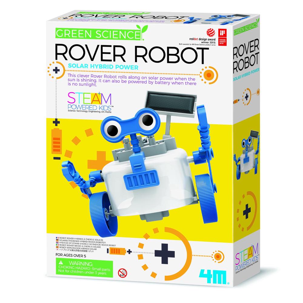 Green Science Solar Hybrid Powered Toy - Rover Robot, 4893156034175