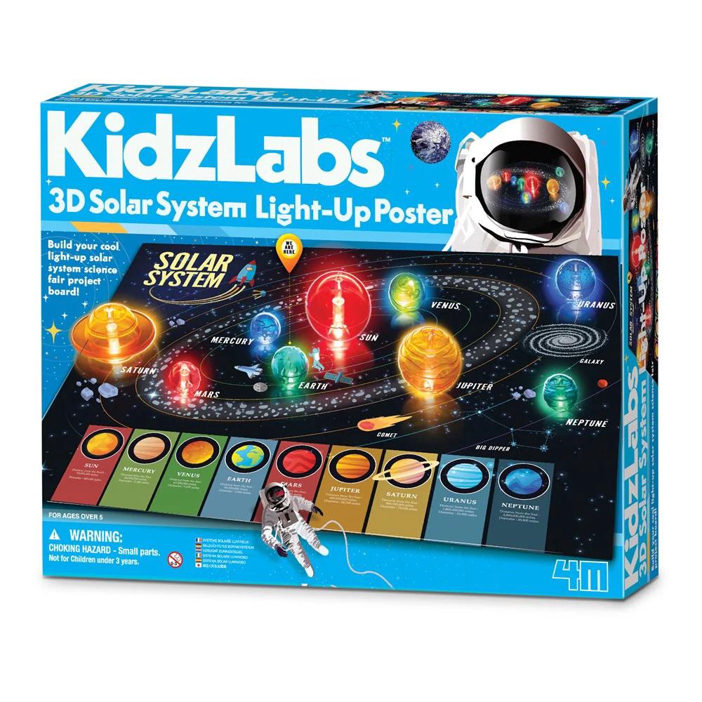 KidzLabs - 3D Solar System Light-Up Poster Board, 4893156034618