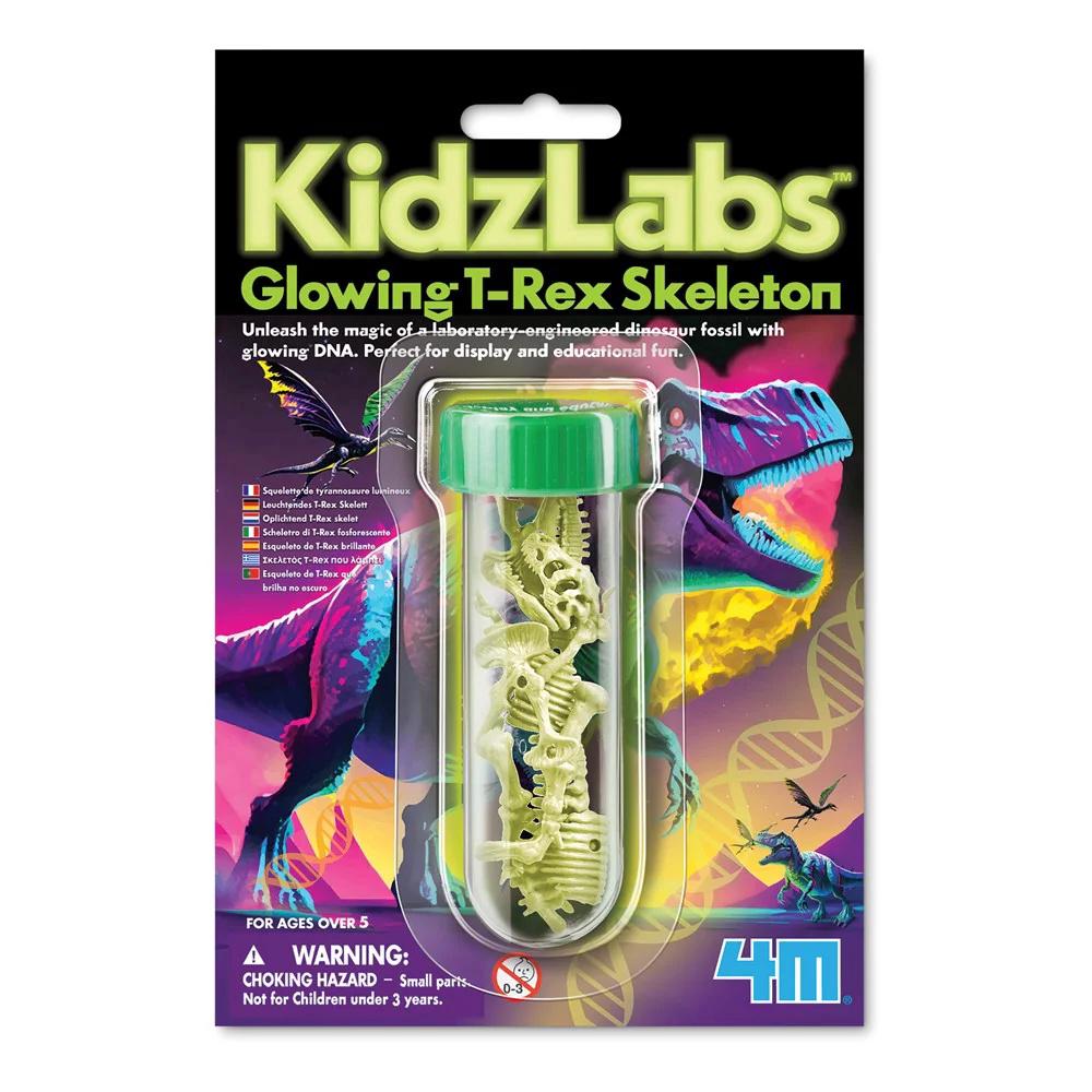 4M KidzLabs - Glowing T-Rex Skeleton, 4893156034670
