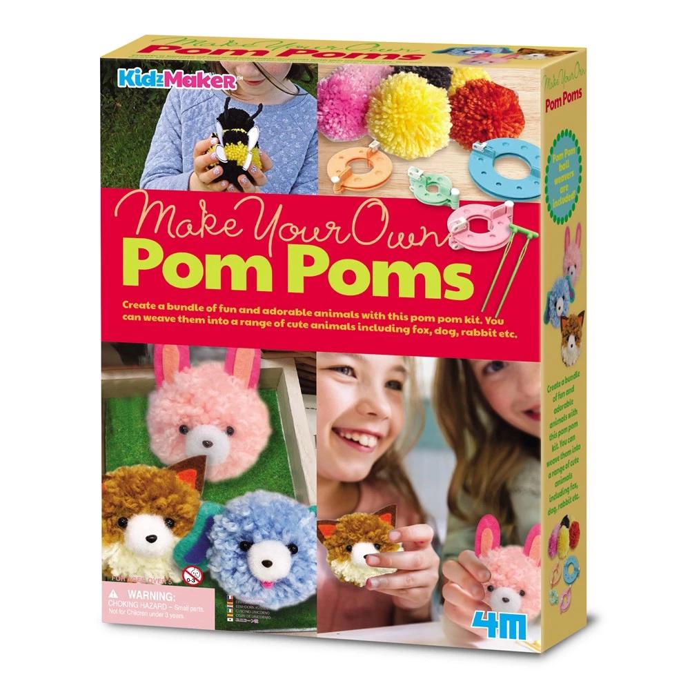4M KidzMaker - Make-Your-Own Pom Pom, 4893156047601
