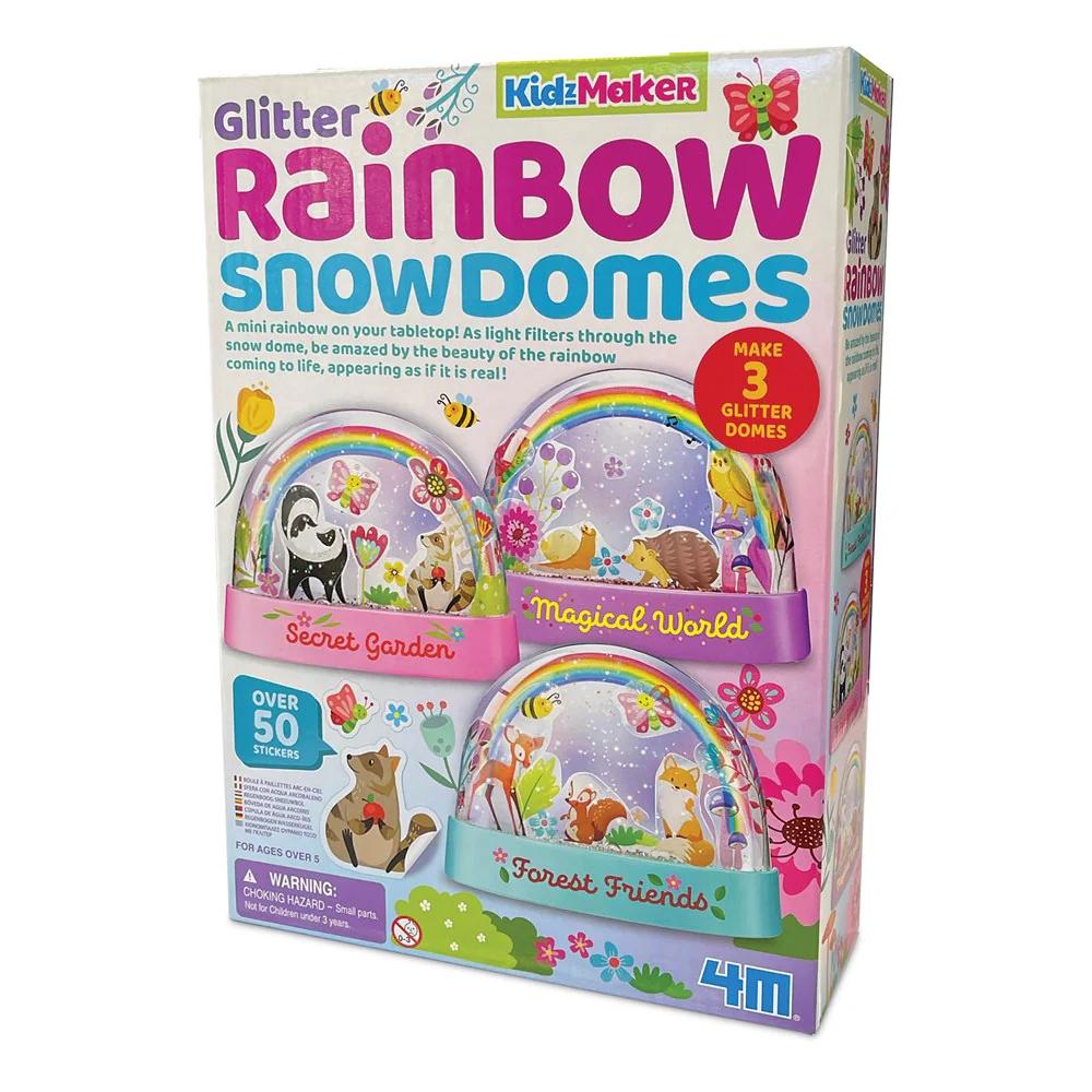 4M KidzMaker - Mini Glitter Rainbow Water Domes, 4893156047953