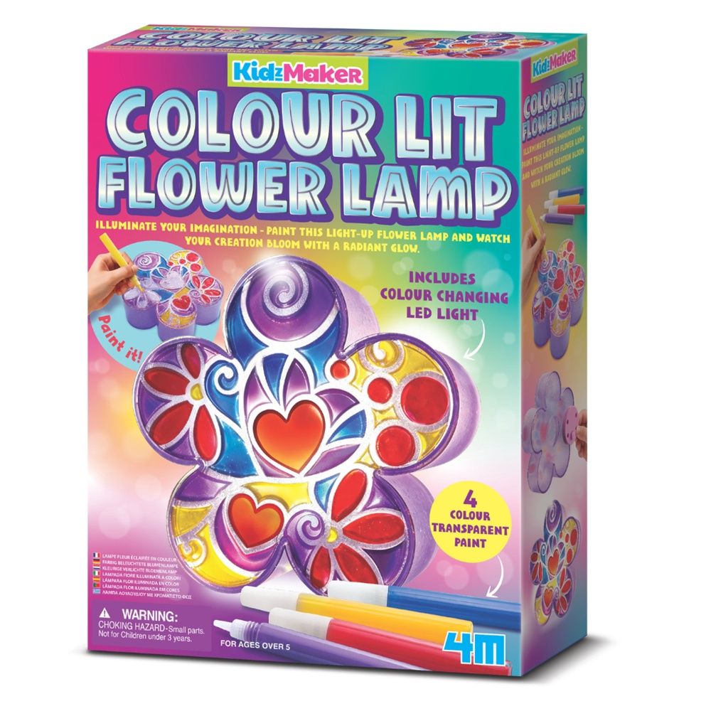 4M Toys KidzMaker - Colour Lit Flower Lamp by 4M Toys - ISBN: 4893156048202