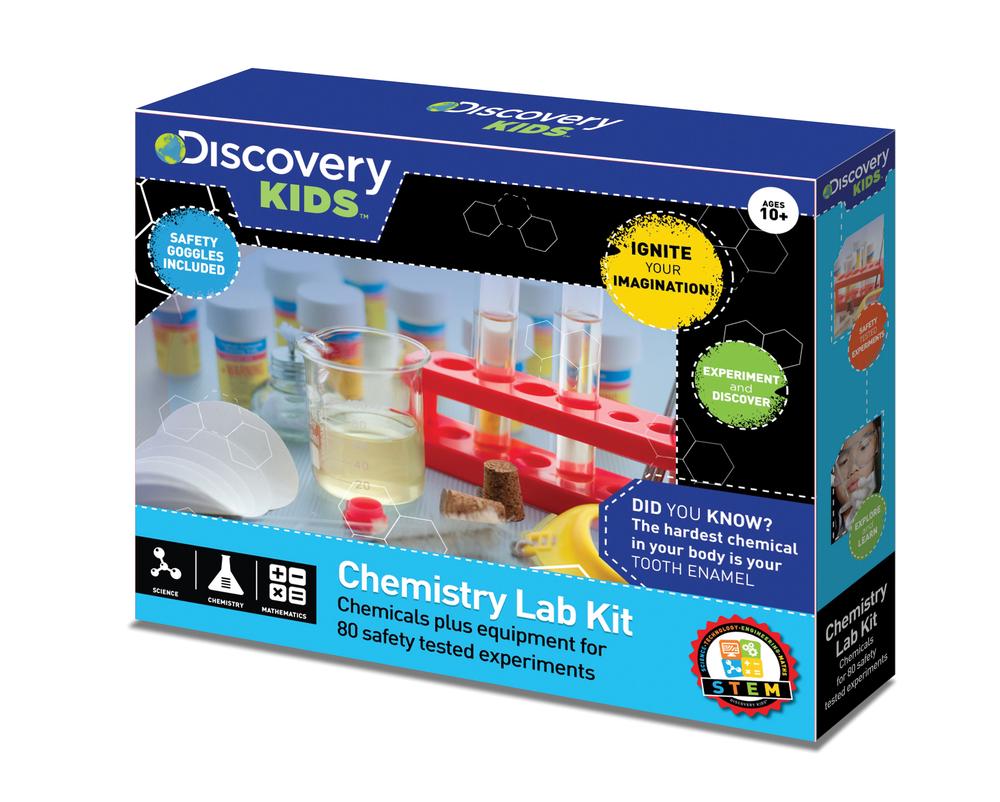 discovery kids chemistry lab kit 80 experiments