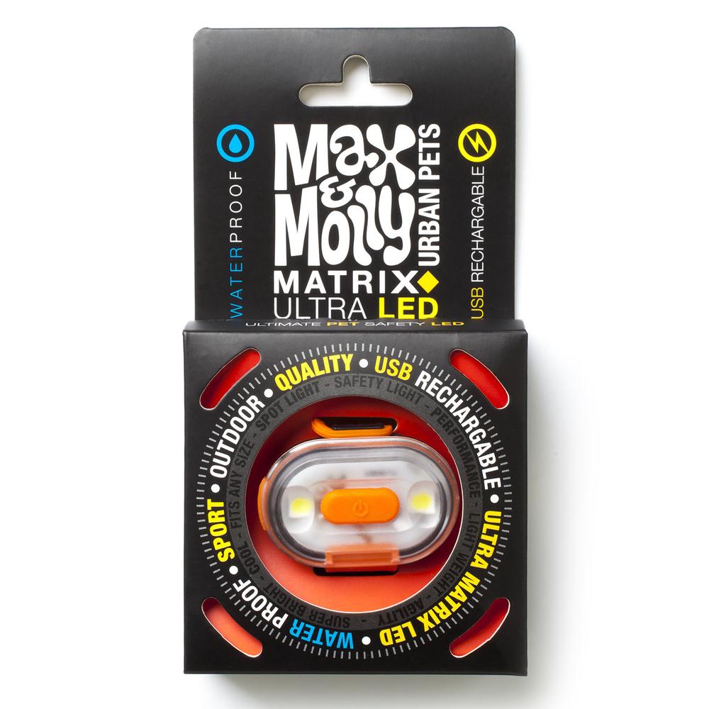 Matrix Ultra LED Harness/Collar Safety Light (Orange), 4894512019867