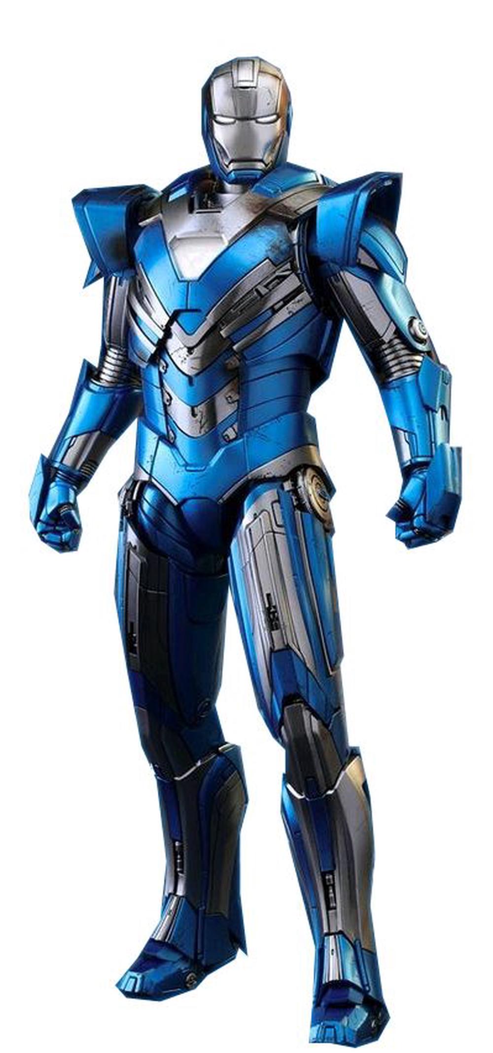 hot toys iron man blue steel