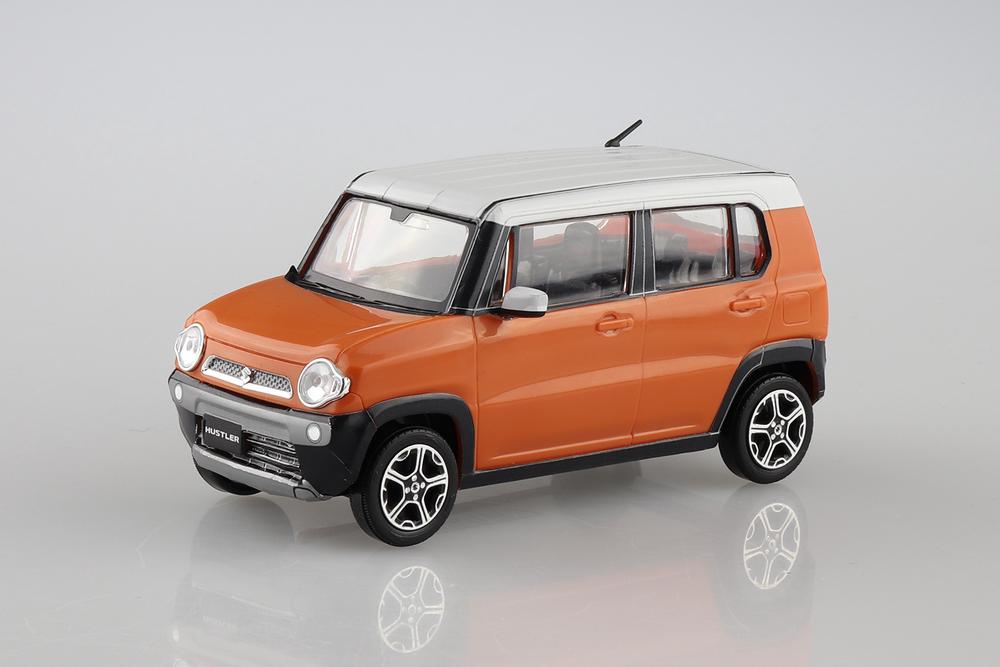 Aoshima Suzuki Hustler (Passion Orange) 1:32 Scale Model Kit, 4905083058329