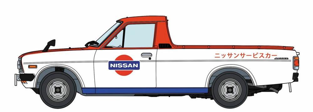 1/24 Datsun Sunny Truck Long Body Deluxe Nissan Service Car Model, 4967834204829