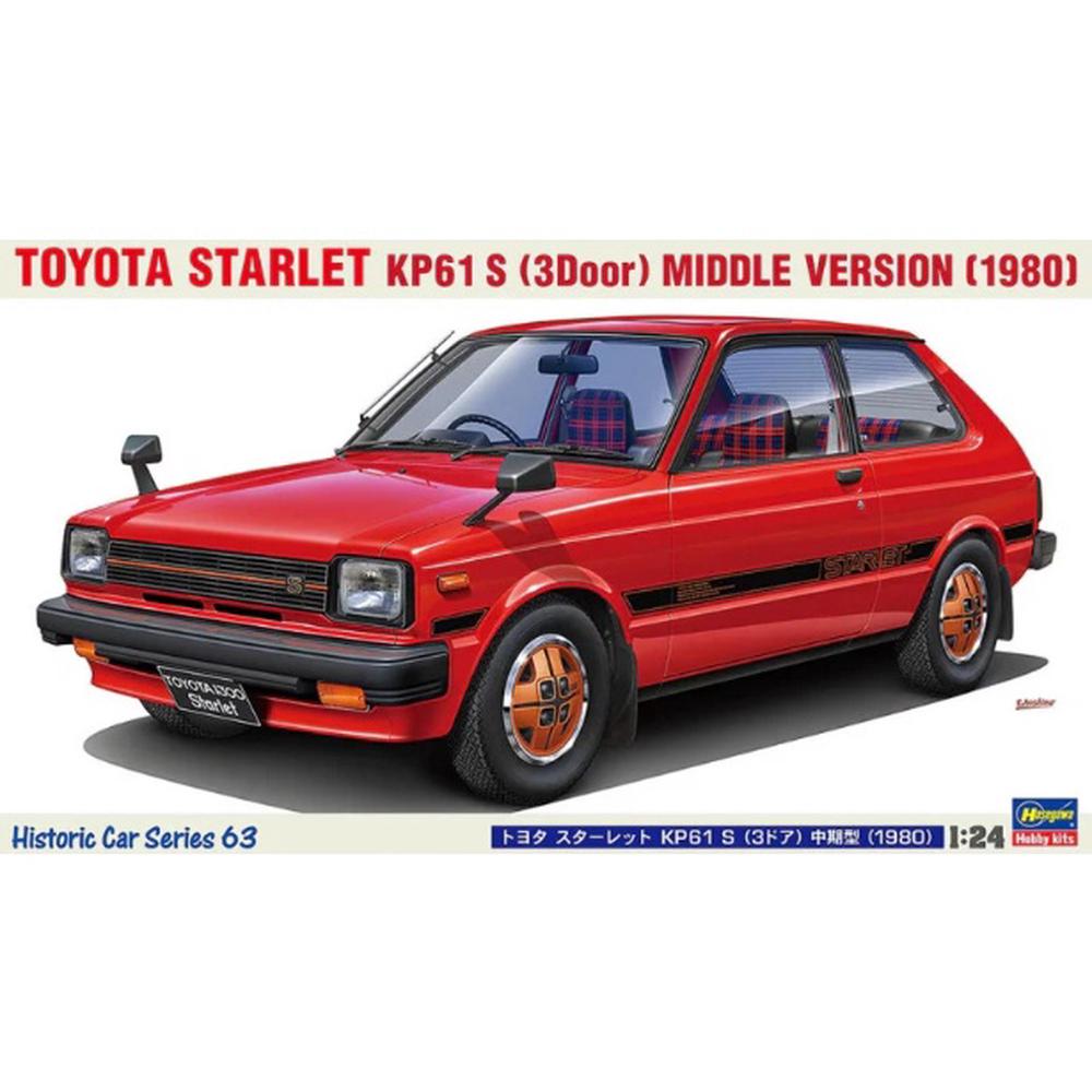 1/24 Toyota Starlet KP61 S (3-Door) Middle Version (1980), 4967834211636
