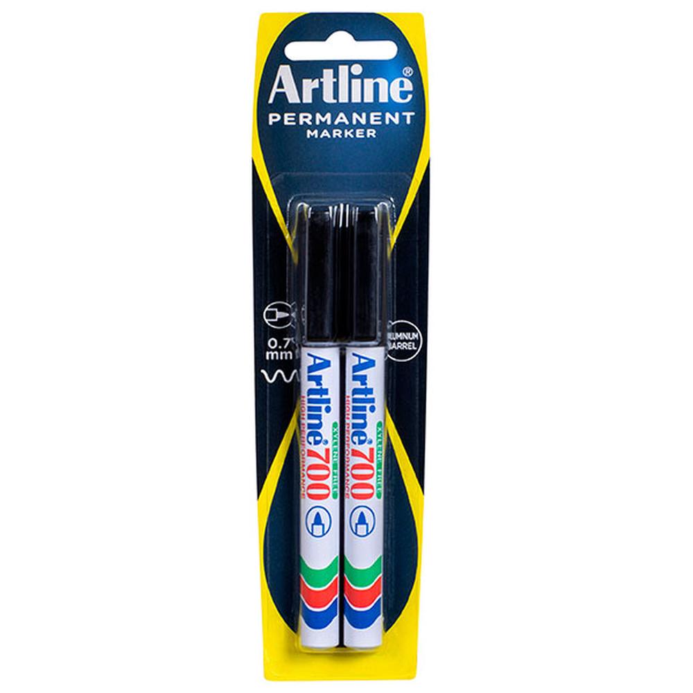Artline 700 Permanent Marker, Twin Pack (Black) Buy online at The Nile
