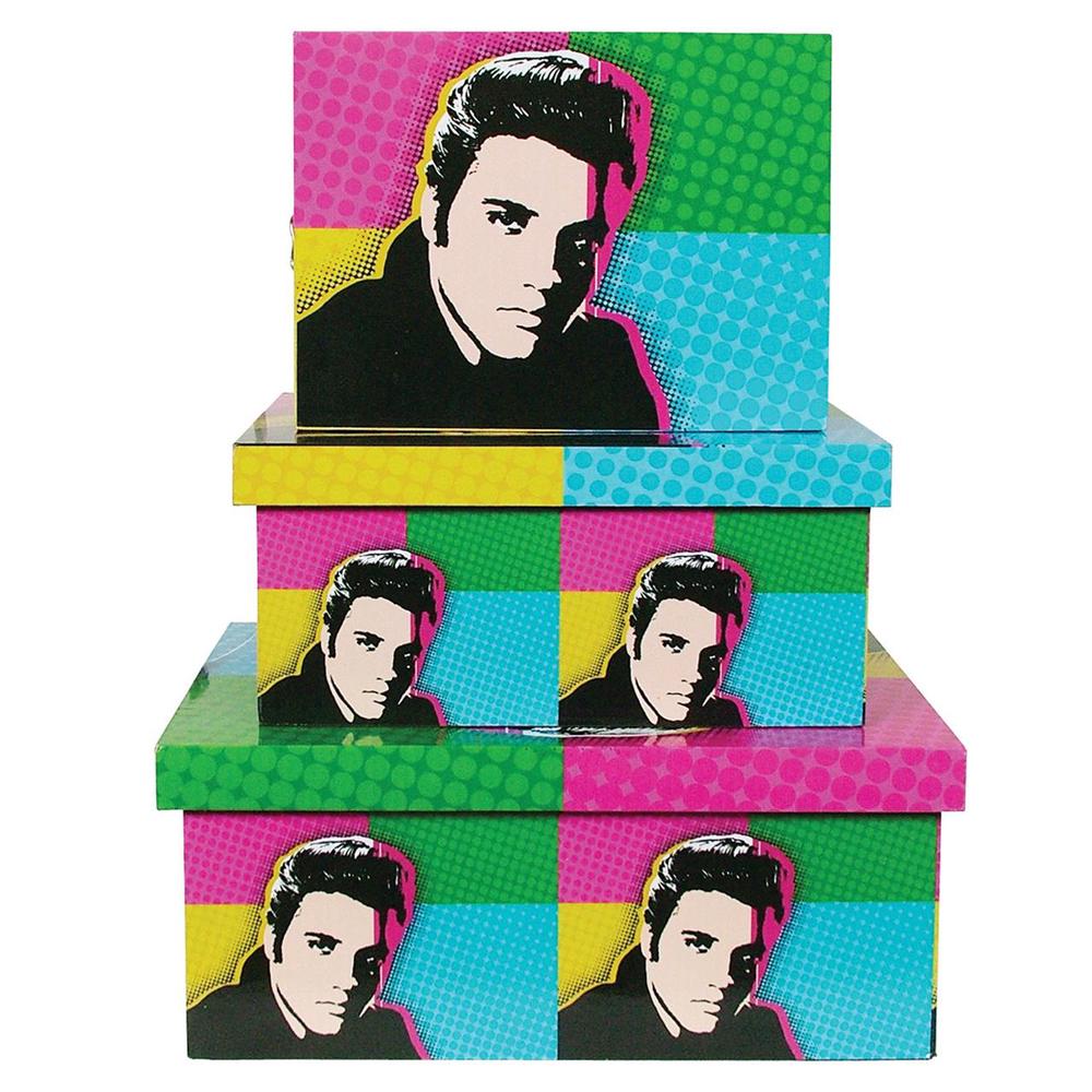Pop Art Boxes Set, 3 Piece (Elvis Presley), 5010792176635