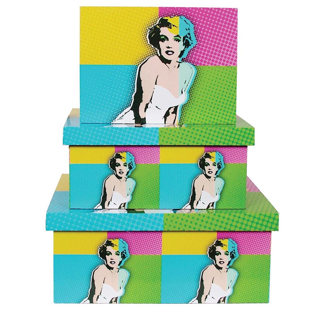 Pop Art Boxes Set, 3 Piece (Marilyn Monroe), 5010792176659