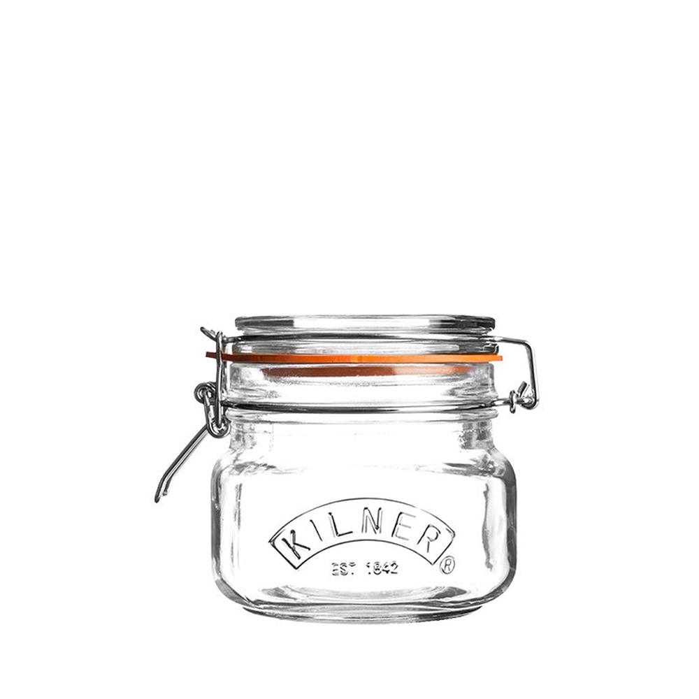 Clip Top Square Jar 500ml, 5010853075907