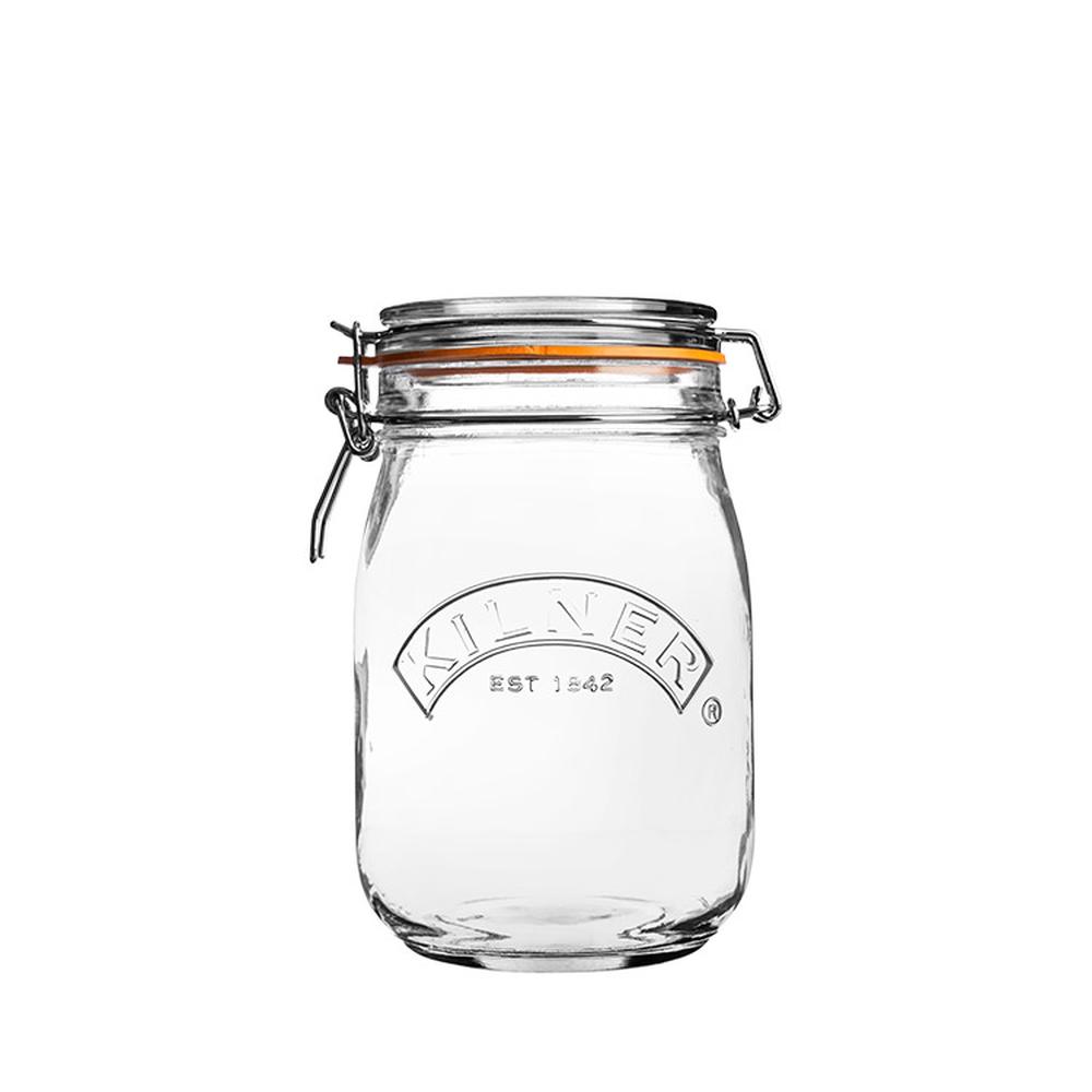 Kilner Clip Top Round Jar 1L, 5010853158396