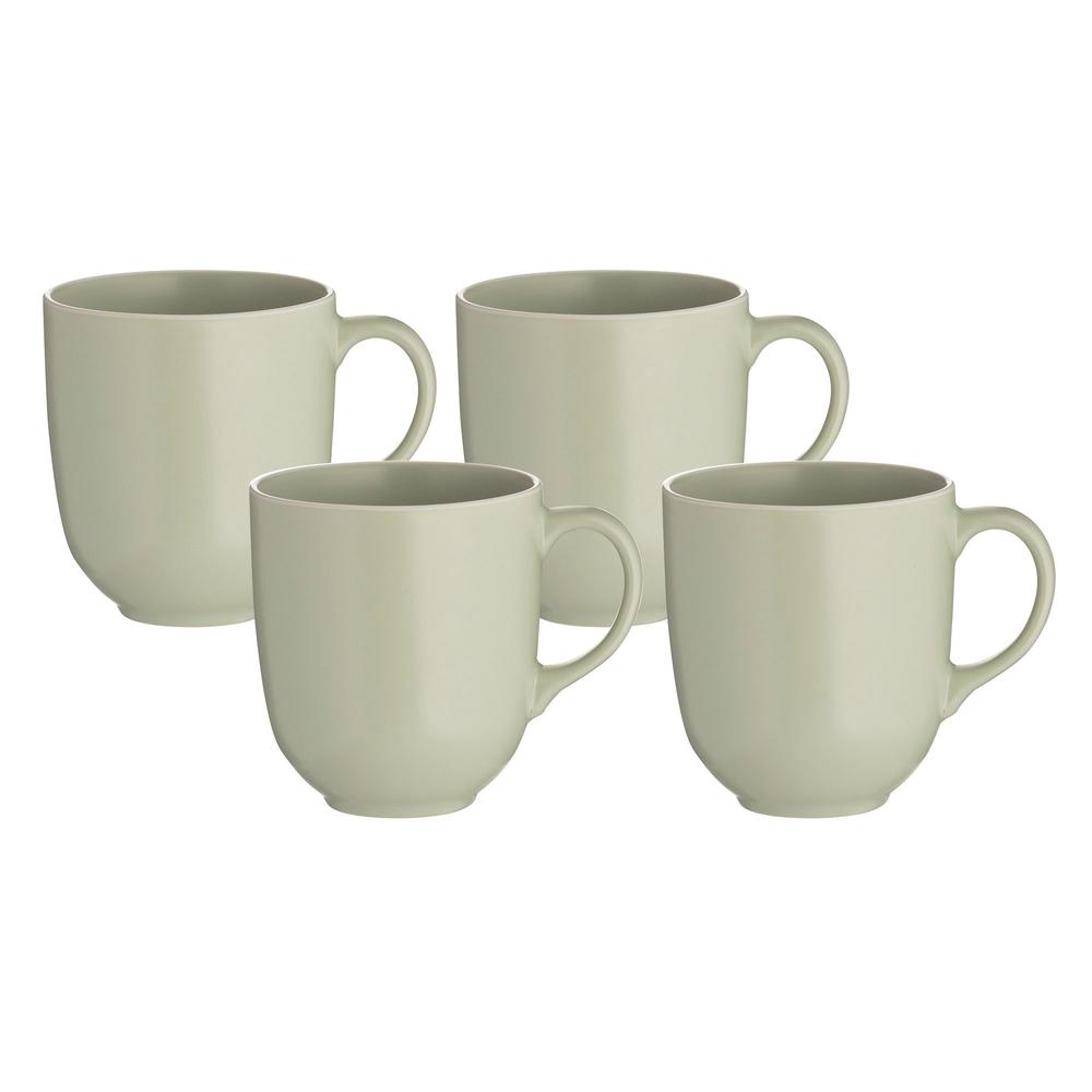 Classic Collection Stoneware Mugs,, Set of 4 (Green), 5010853262949