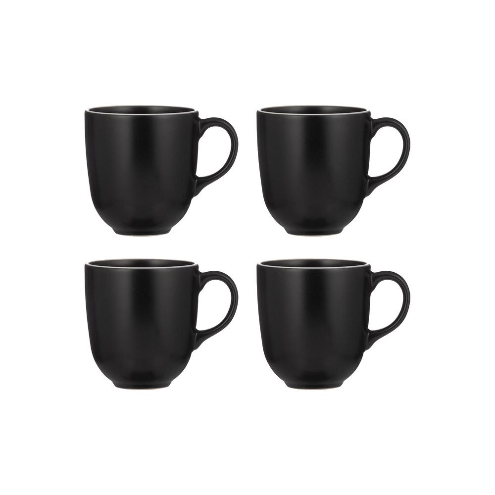 Classic Collection Black Mug, Set of 4 (Black) - 400mL, 5010853281940