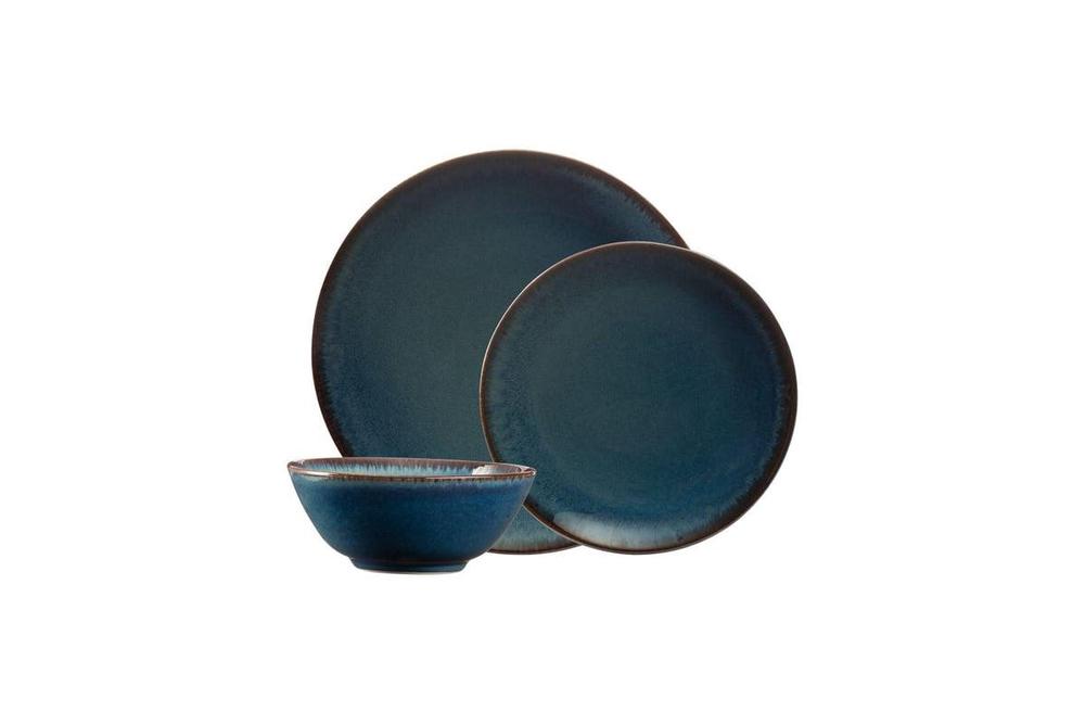 Reactive Glaze Dinner Set, 12 Piece (Blue), 5010853281957