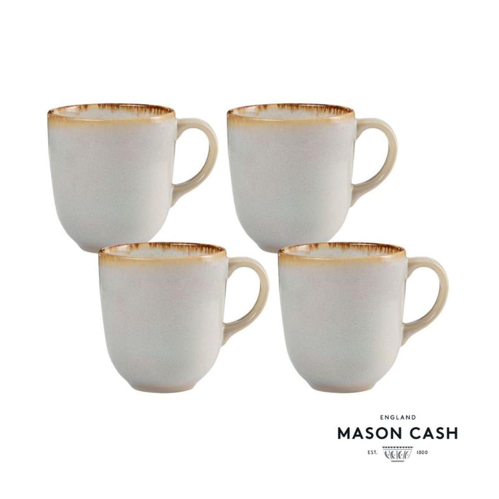 Reactive Glaze Mug, Set of 4 (Cream) - 400mL, 5010853281988