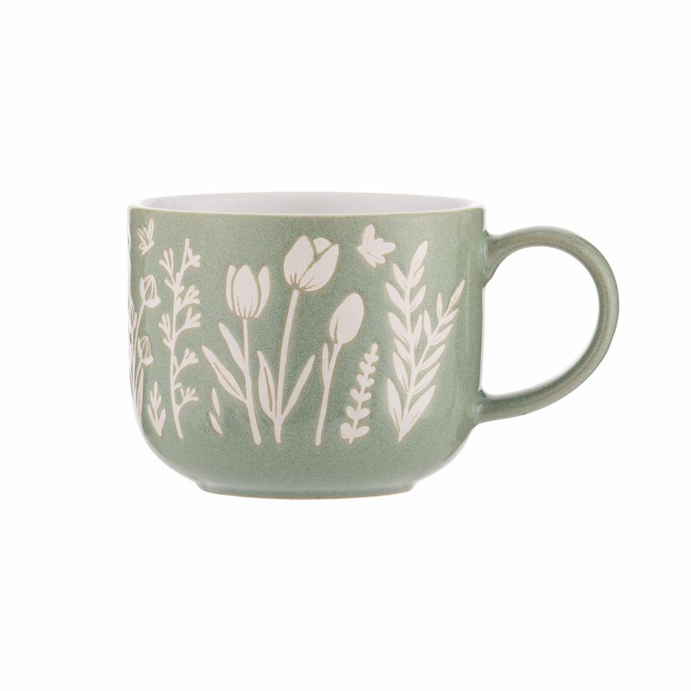 Mason Cash In The Meadow Mug (Green Tulip) - 400mL, 5010853282787