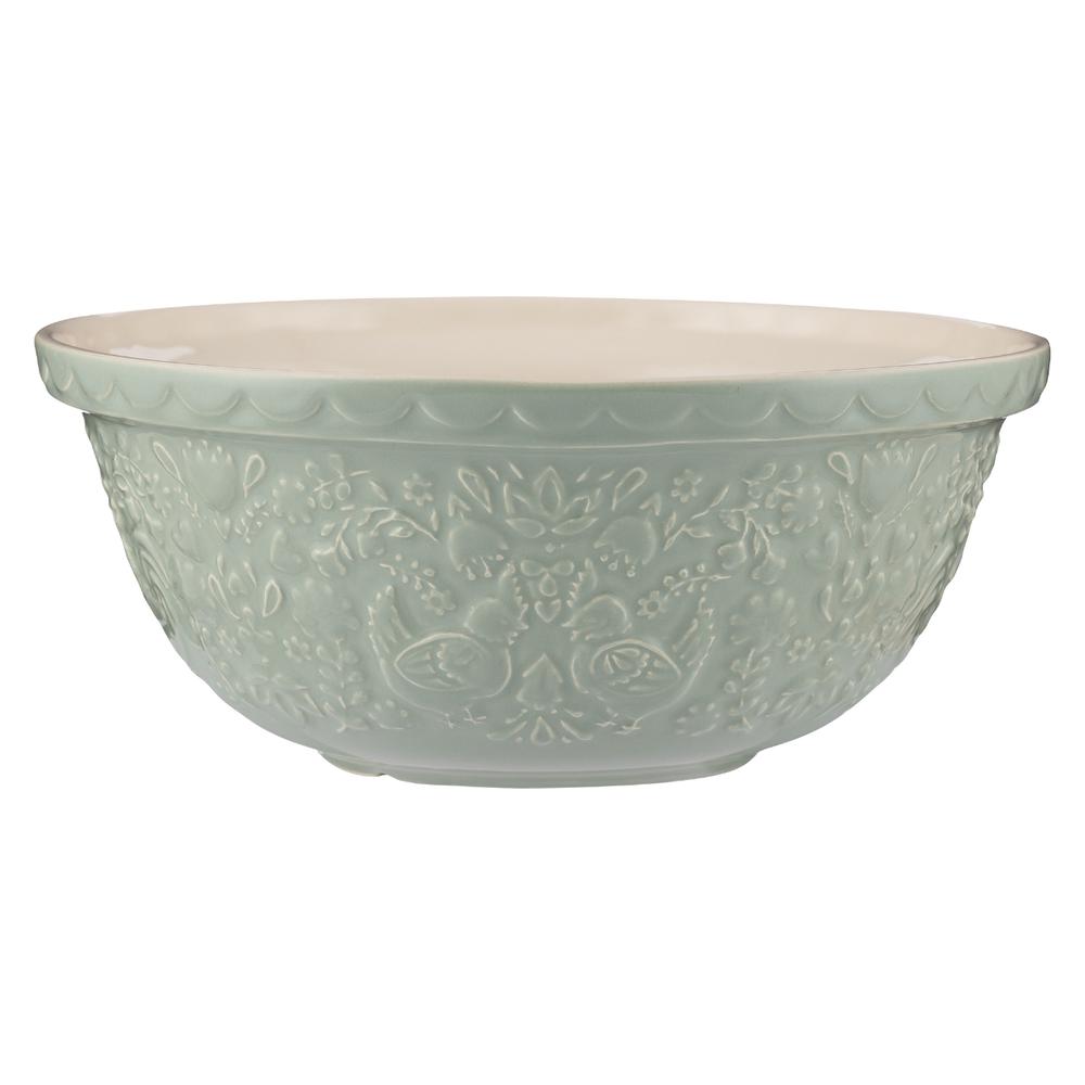 Mason Cash Home To Roost Mixing Bowl (Green Hen) - 29cm/4L, 5010853289311