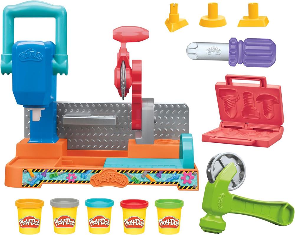 Play-Doh Stamp N Saw Tool Bench Playset, 5010996247476