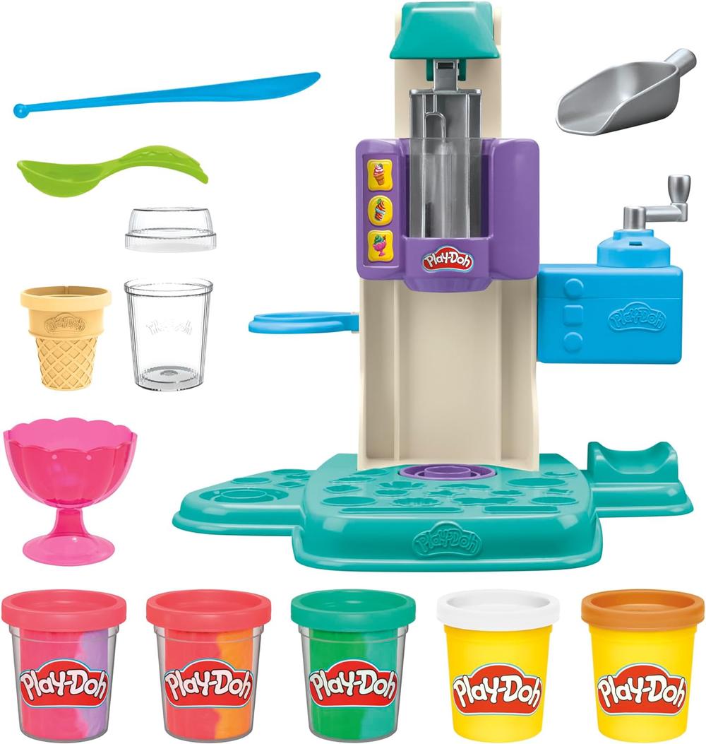 Play-Doh Rainbow Swirl Ice Cream Playset, 5010996247544