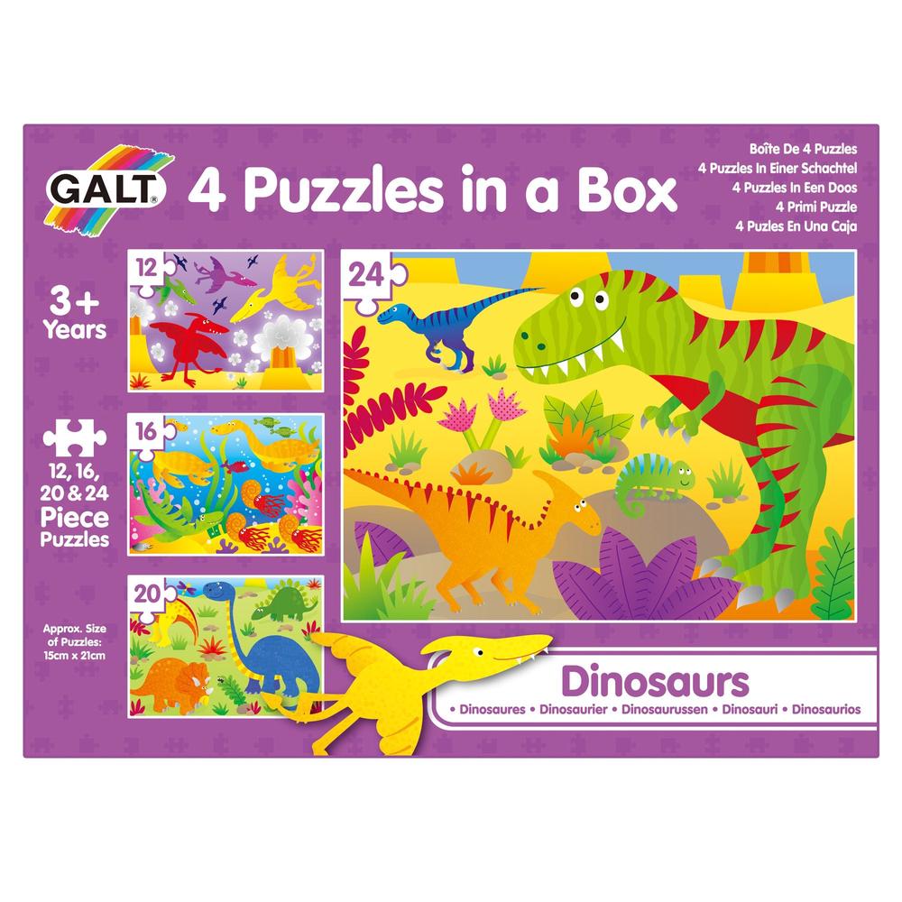 Galt 4 Puzzles In A Box (Dinosaurs), 5011979576767