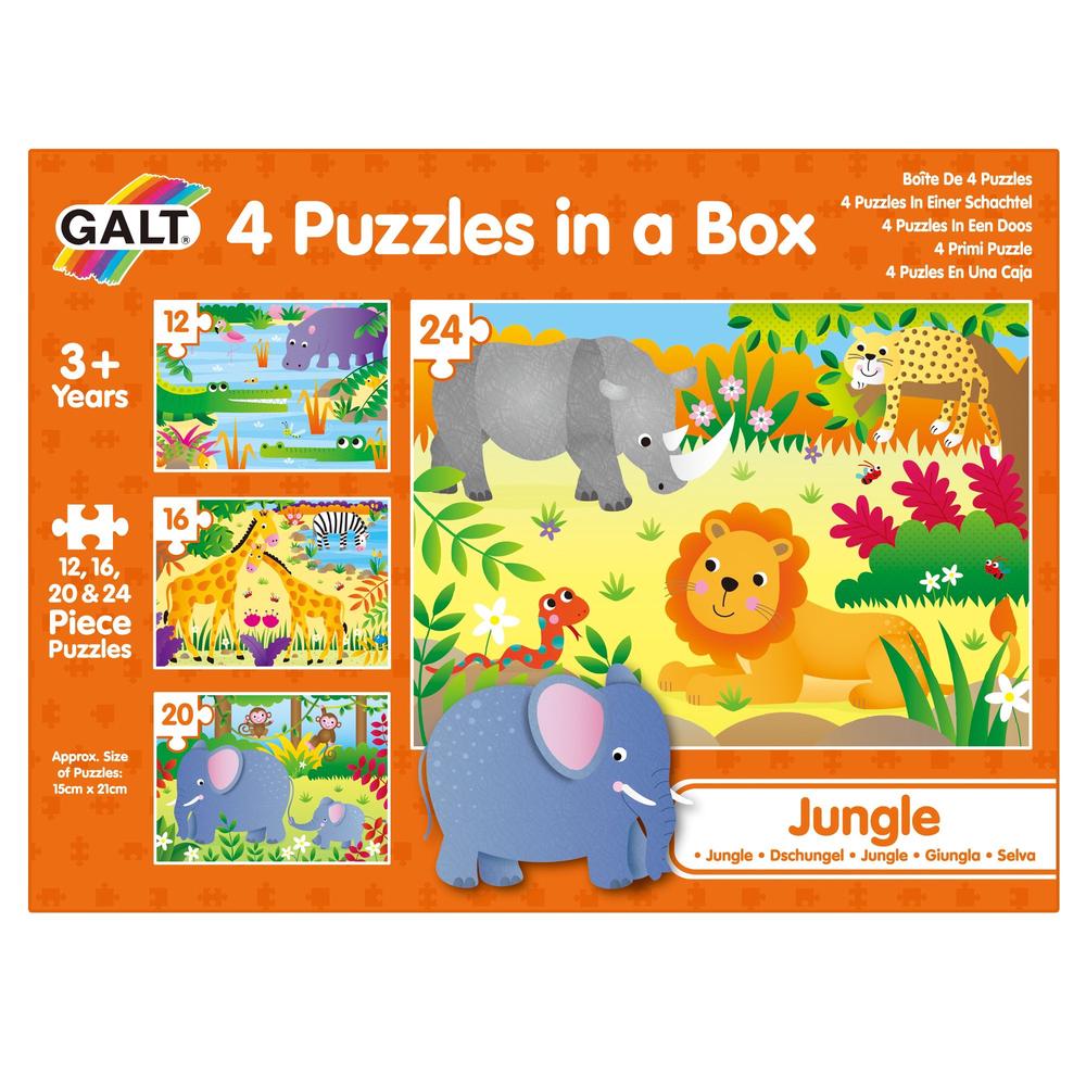 4 Puzzles in A Box - Jungle, 5011979584533