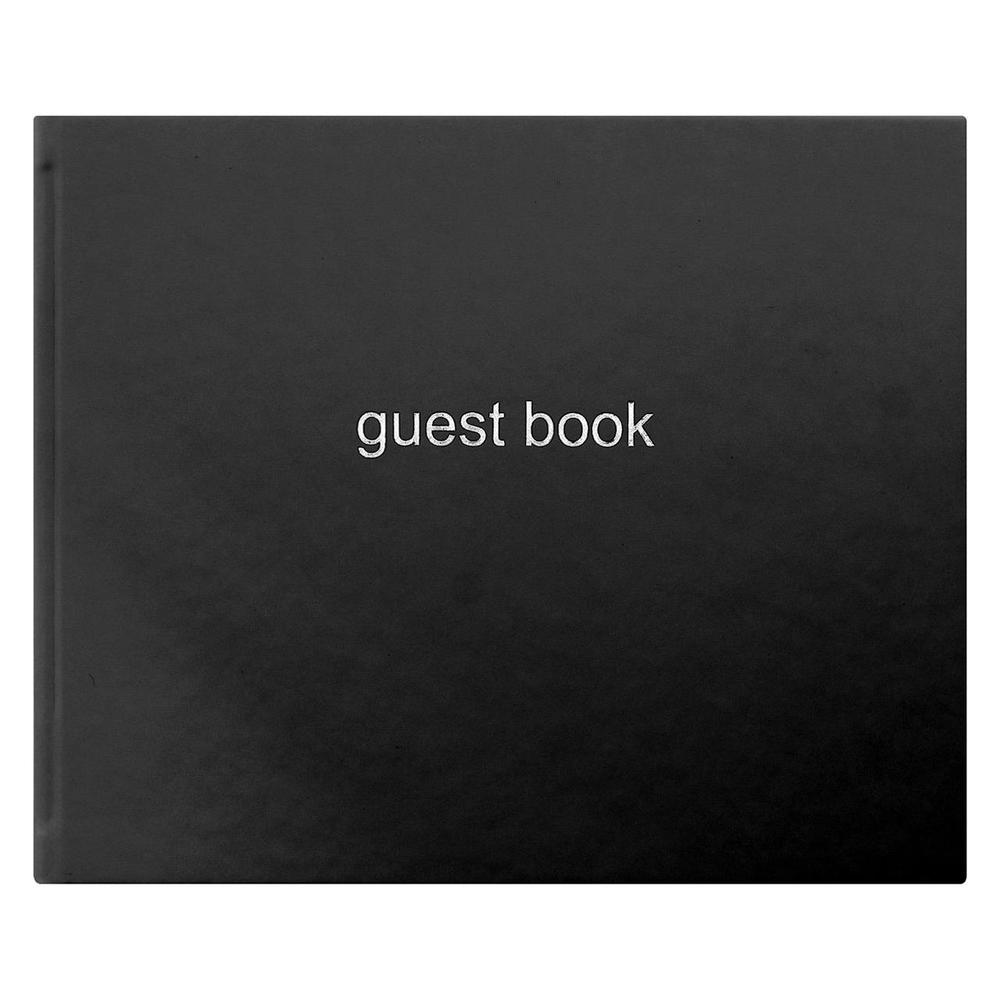 Semikolon Letts Dazzle Quarto Lined Landscape Guest Book (Black), 5012935334957