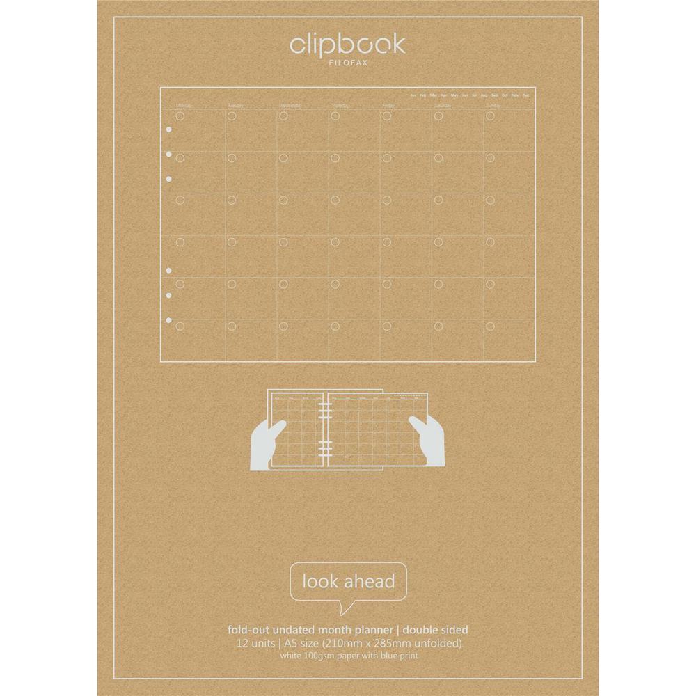 Clipbook Refill Month Planner A5, 5015142232306
