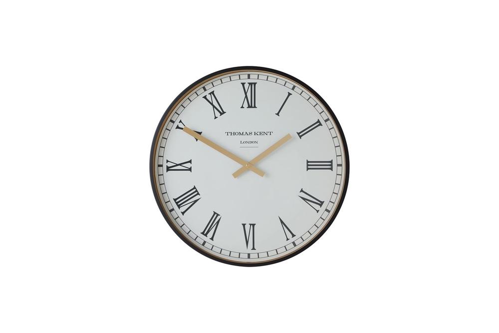 Thomas Kent Clocksmith Wall Clock Arabic Numerals Metal Case/glass Face