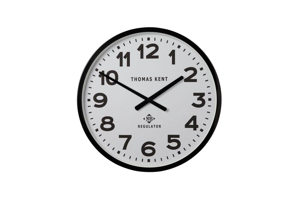 Regulator No 8 Wall Clockmetal Case/Glass Face (Black/White), 5015807030933