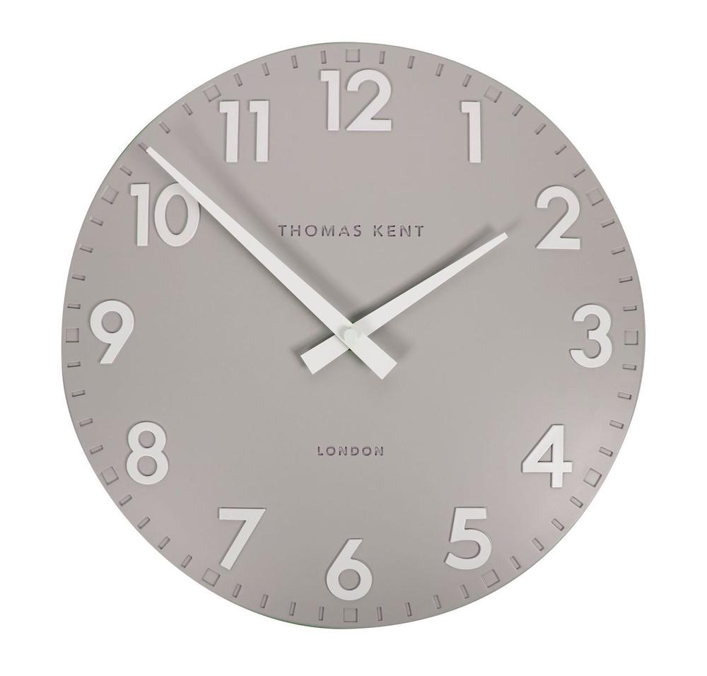 Camden Wall Clock Contemporary Raised Numbers Open Face (Smoke), 5015807327347
