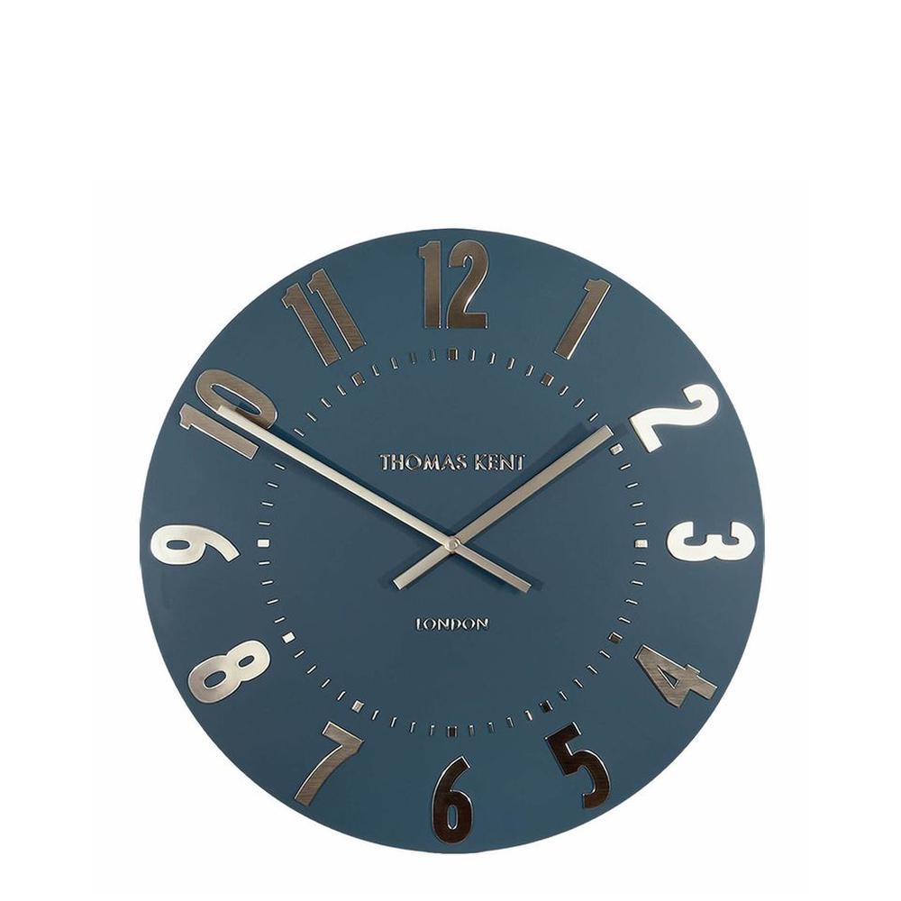 Thomas Kent Mulberry Wall Clock Foiled Arabic Numerals Open Face (Midnight Blue) 30cm Buy
