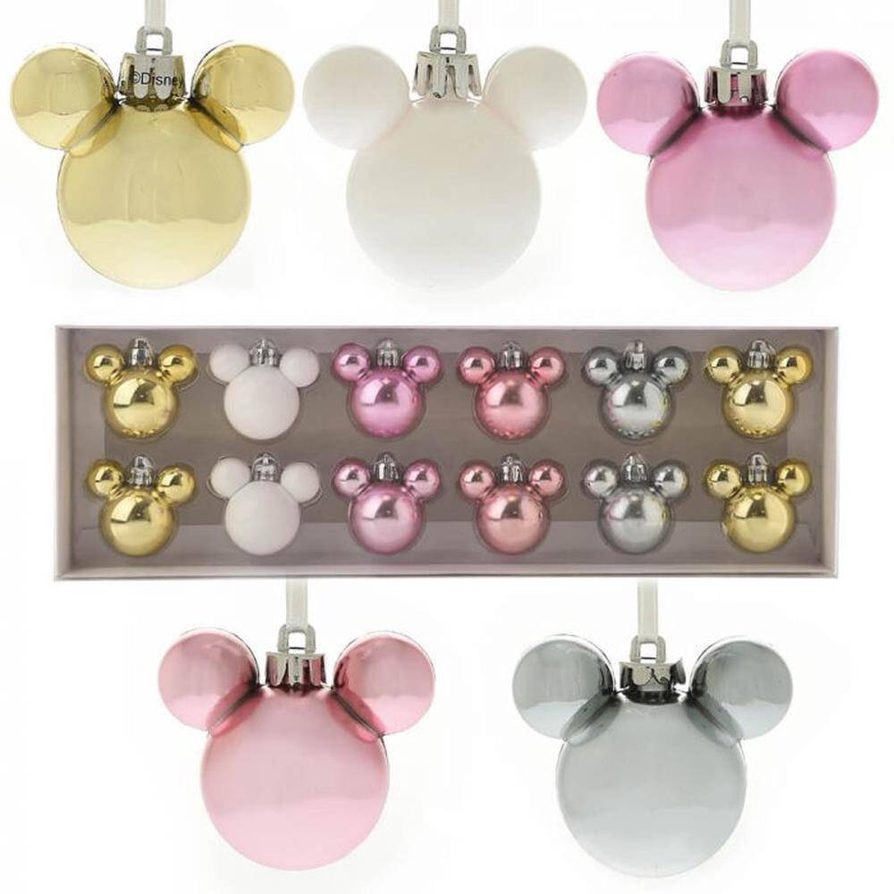 Mickey Christmas: Mini Blush Baubles, Set of 12, 5017224956247