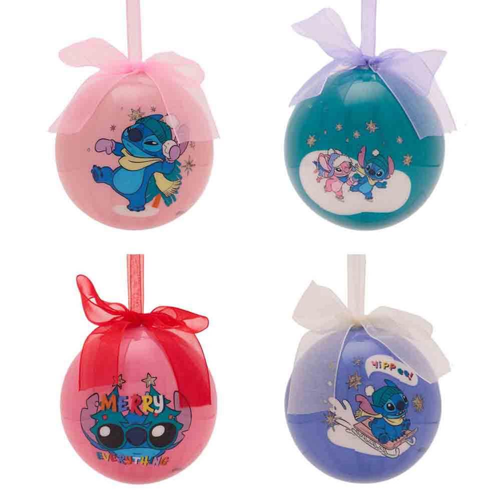 Stitch Christmas Baubles, Set of 4, 5017224994119