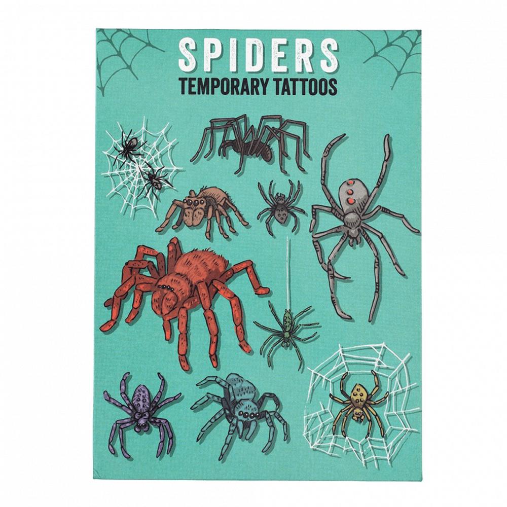 Spiders Temporary Tattoos, 2 Sheets, 5027455445014