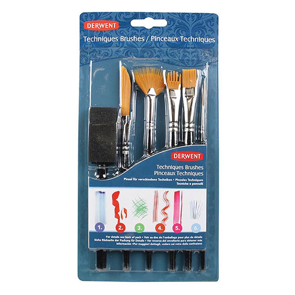 Derwent Technique Brush Set, 6 Pack Buy online at The Nile