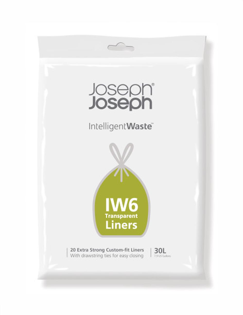 Intelligent Waste IW6 Clear Liners, 20 Pack - 30L, 5028420003833