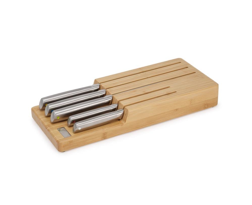 Joseph Joseph Elevate Steel Knives Bamboo Store Set, 5 Piece, 5028420008432