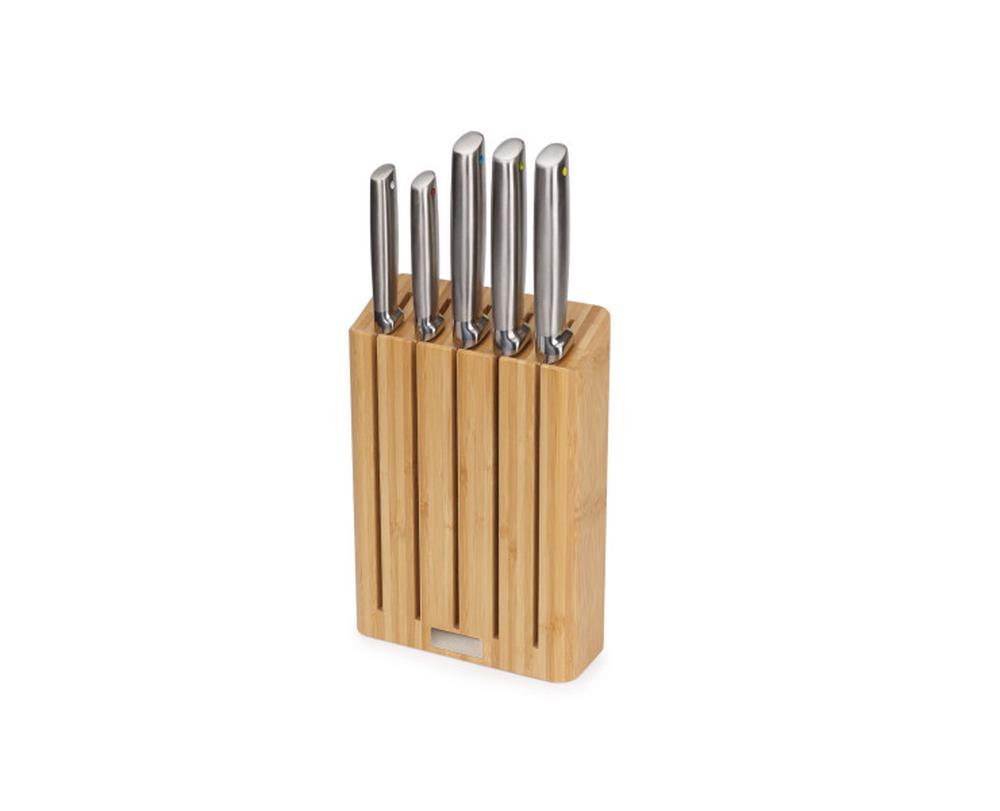 Joseph Joseph Elevate Steel Knives Bamboo Block, 5 Piece, 5028420008449