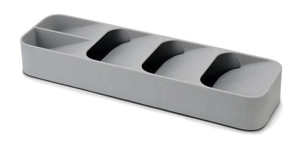 DrawerStore Compact Cutlery Organiser (Grey), 5028420851199