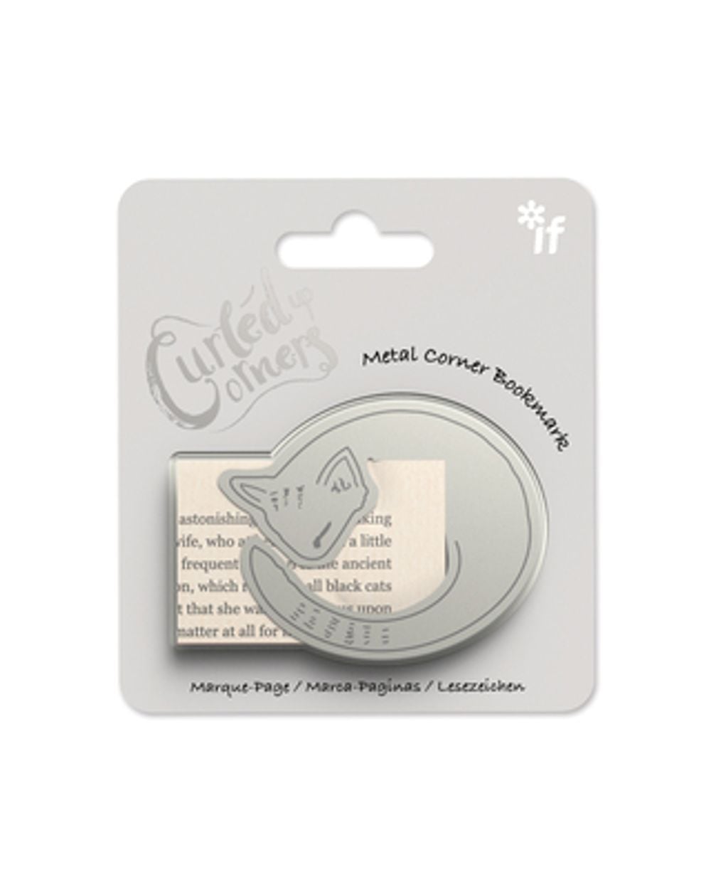 IF Curled Up Corners Metal Bookmark (Cosy Cat) by IF - ISBN: 5035393365011