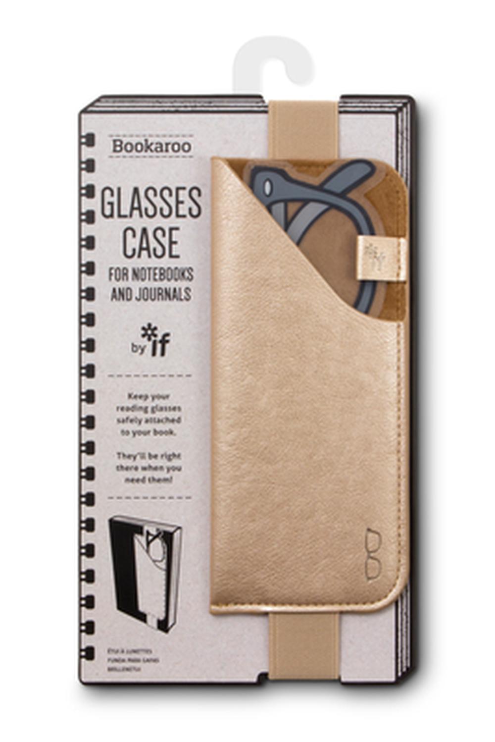 Bookaroo Glasses Case - Gold, 5035393412050