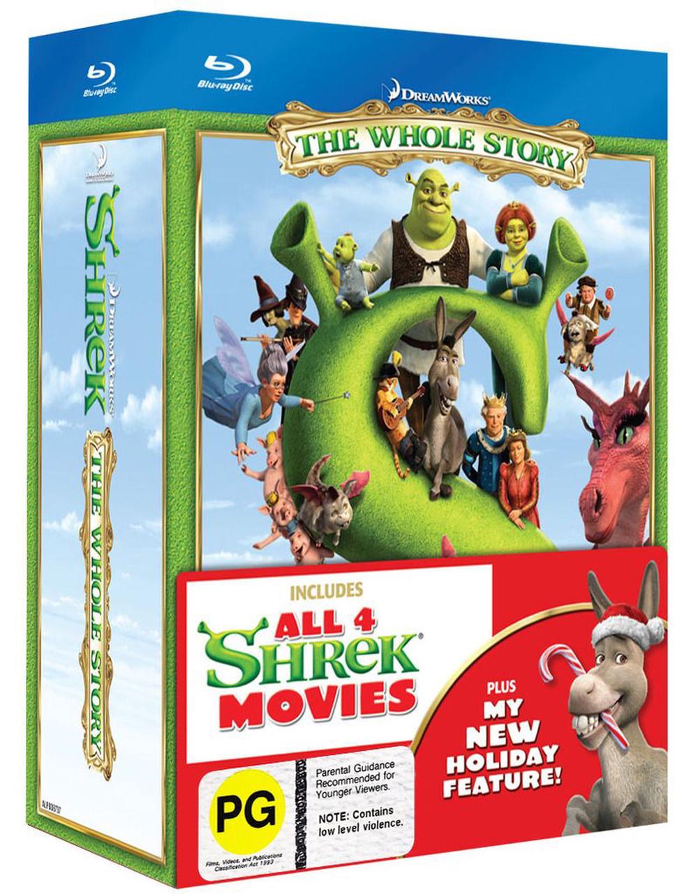 Whole story. Shrek: the whole story. Шрек 4 диск Blu ray.