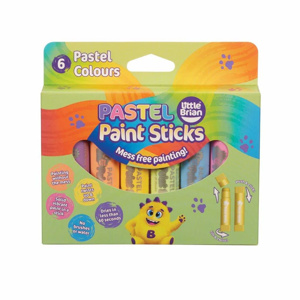 Little Brian Paint Sticks, 6 Pack (Pastel) by Little Brian - ISBN: 5051170623013