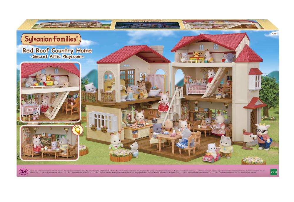 Sylvanian Families Red Roof Country Home With Attic Playset, 5054131057087