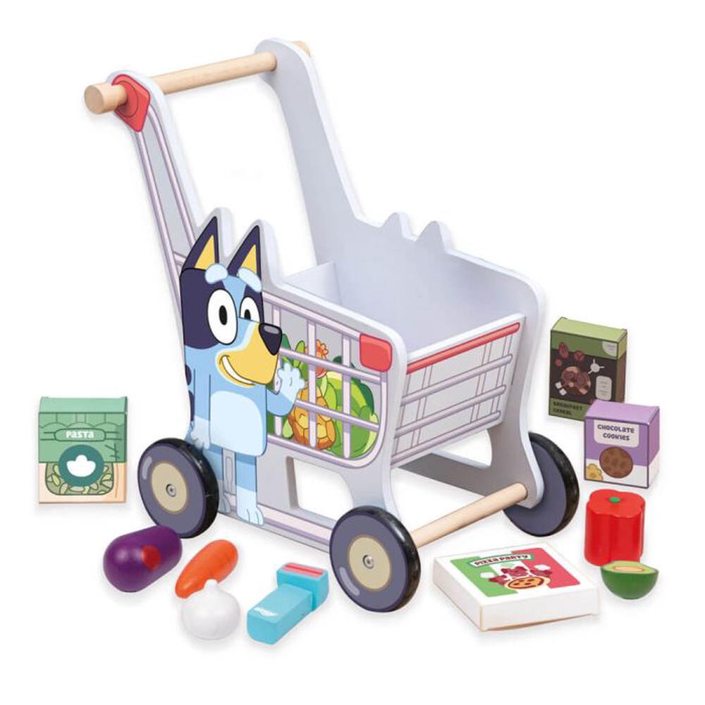 Bluey Wooden Shopping Trolley, 5055069724942