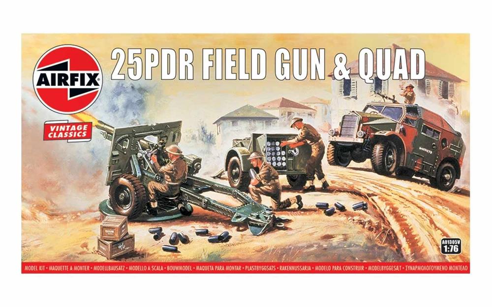 1:76  Model Kit 25PDR Field Gun & Quad, 5055286652646